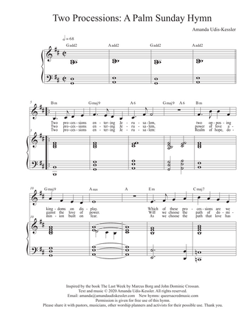 Score for ”Two Processions”