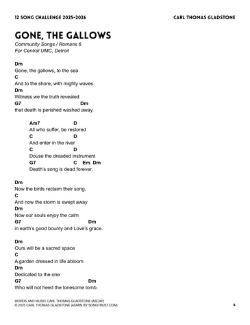 Score for ”Gone The Gallows”
